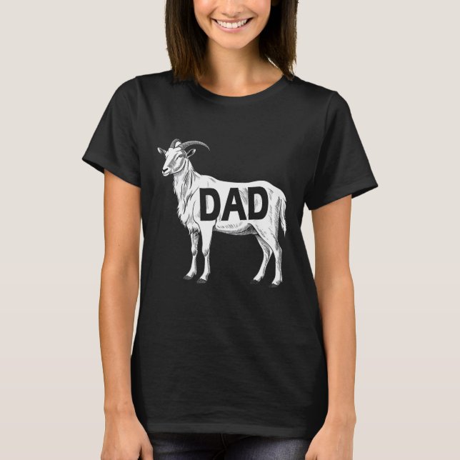 T-shirt Funny Goat Gift Dad Sarcastic Graphic  (Devant)