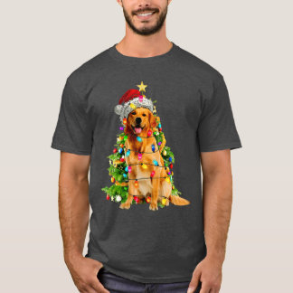 T-shirt Funny Golden Retriever Christmasree Amoureux des c