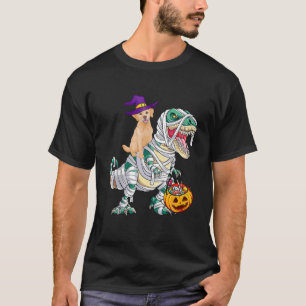 T-shirt Funny Golden Retriever équitation maman T Rex Hall