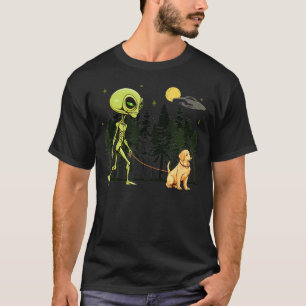 T-shirt Funny Golden Retriever Walking Animal papa