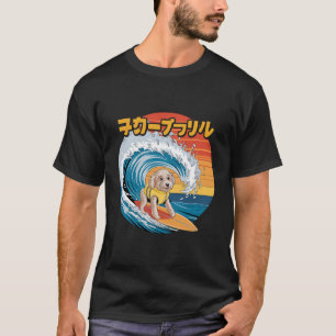 T-shirt Funny Goldendoodle Chien Japonais Kanagawa Vague