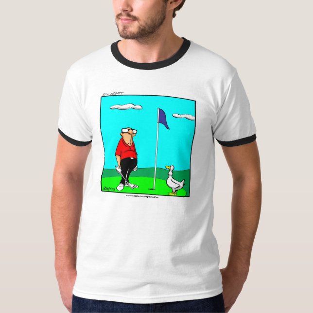 T-shirt Funny Golfer & Goose Tee - shirt (Devant)