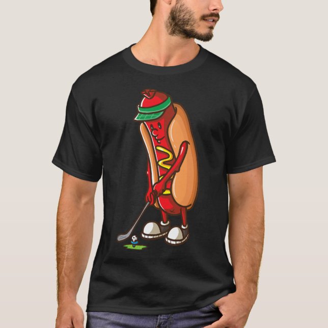 T-shirt Funny Golfing Hot Dog Golf Cadeaux de golf pour ho (Devant)