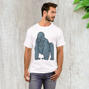 T-shirt Funny Gorilla Cool Bleu Ape Animal Design