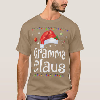 T-shirt Funny Gramma Claus Pajamas de Noël Père Noël Cadea