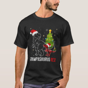 T-shirt Funny Grampasaurus Rex Dinosaur Rouge Plaqué Chris