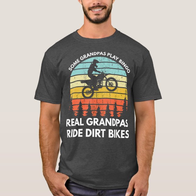 T-shirt Funny Grand-pa Motocross Dirt Vélo Rider Braaap (Devant)