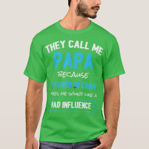 T-shirt Funny Grand-père s Papa Partenaire dans le crime
