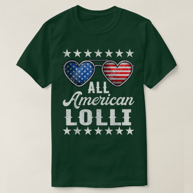T-shirt Funny Grandma Fourth Of July  Womens All American  (Design devant)