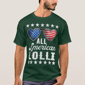 T-shirt Funny Grandma Fourth Of July  Womens All American 