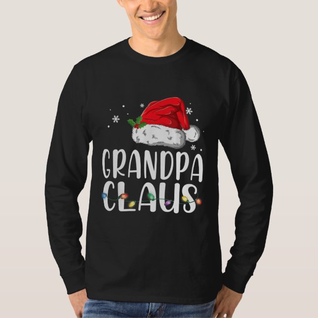 T-shirt Funny Grandpa Claus Pajamas Santa  (Devant)