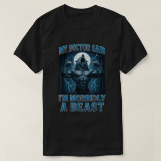 T-shirt Funny Graphic Tee for Men Women Teens Alpha Wolf 