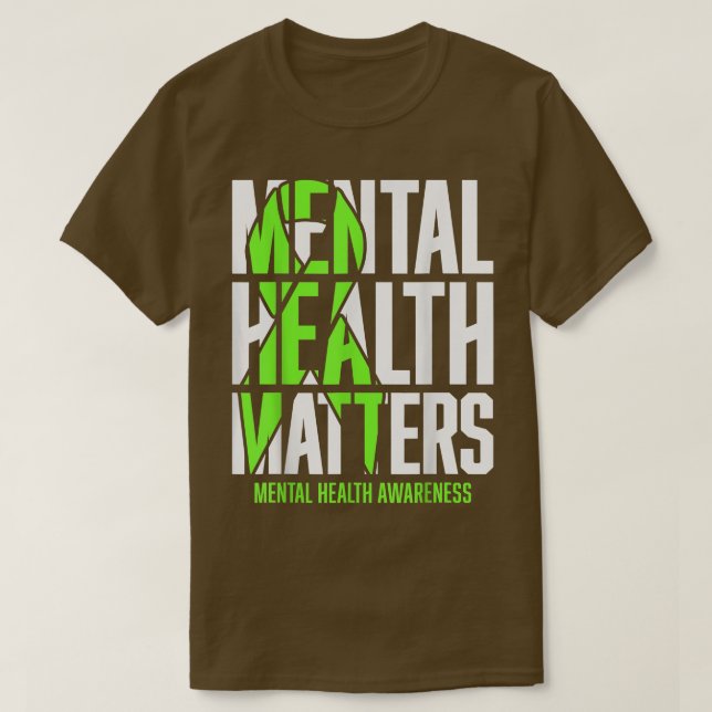 T-shirt Funny Green Ribon Mois de sensibilisation à la san (Design devant)