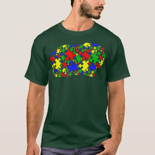 T-shirt Funny Guinéen cochon Puzzle Animaux Autisme amoure