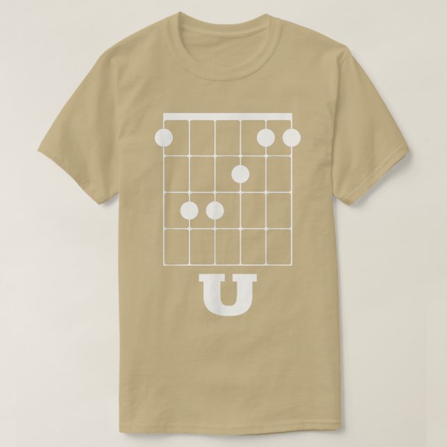 T-shirt Funny Guitar F Chord U 837 (Design devant)
