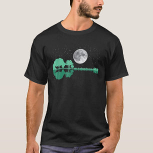 T-shirt Funny Guitar Lake Shadow Love Guitar Musician