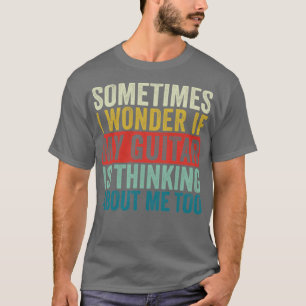 T-shirt Funny Guitare Rétro Guitariste Jazz Guitare Acoust