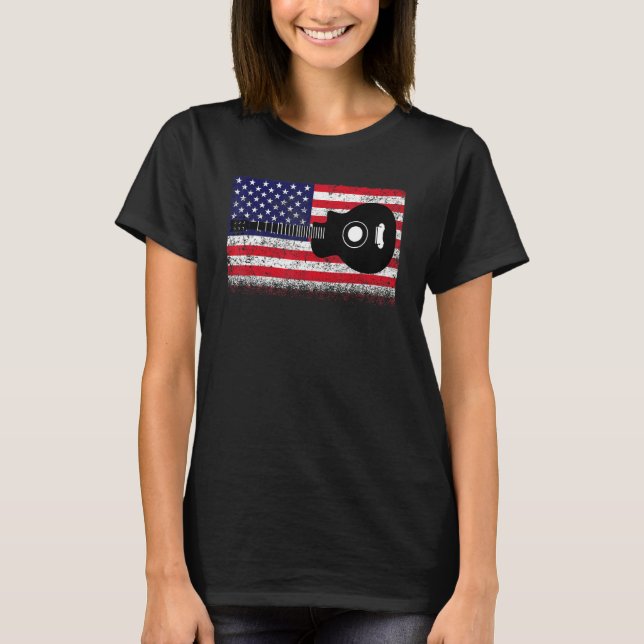 T-shirt Funny Guitarist Art for Men Women Acoustic Guitar  (Devant)