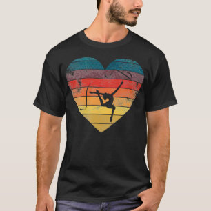 T-shirt Funny Gymnastique aérobie Coeur Rétro Cool Vintage