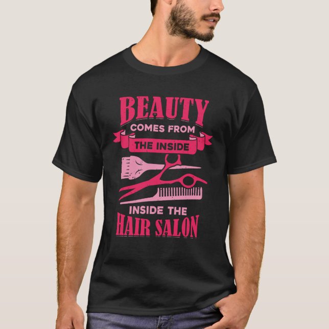 T-shirt Funny Hair Salon Hairdresser Hairstylist Gift (Devant)
