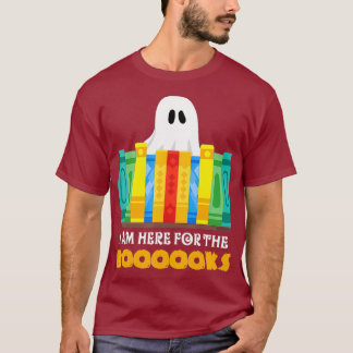 T-shirt Funny Halloween Enseignant Ghost Livres Lecture