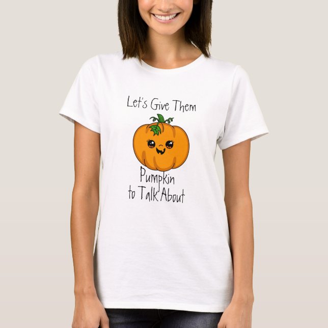 T-shirt Funny Halloween Flirty Citrouille (Devant)