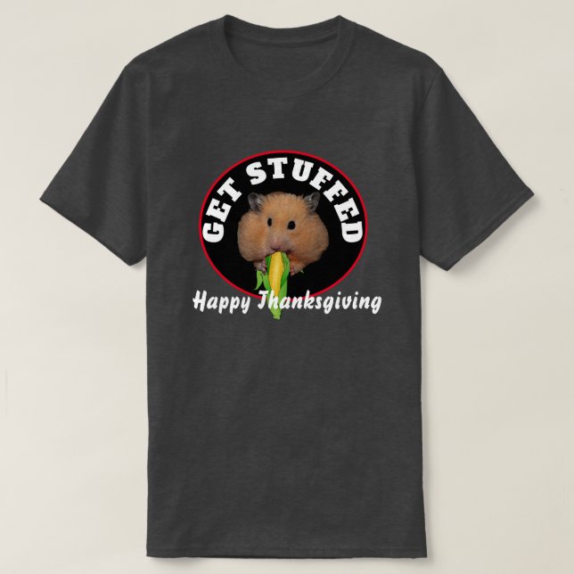 T-shirt Funny Hamster Thanksgiving (Design devant)