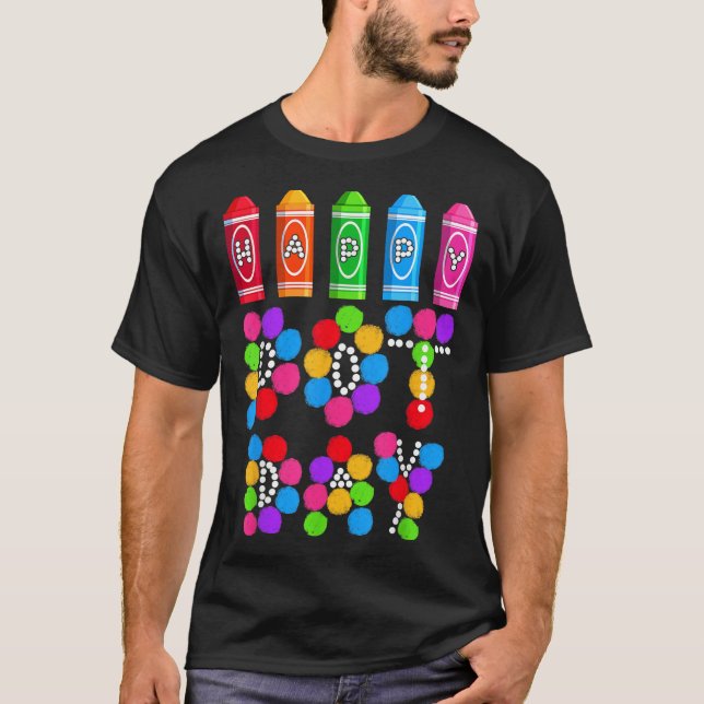 T-shirt Funny Happy Dot Day Polka Dot Art Students Kids Gi (Devant)