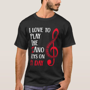 T-shirt Funny Happy Piano Music Sur Pi Day
