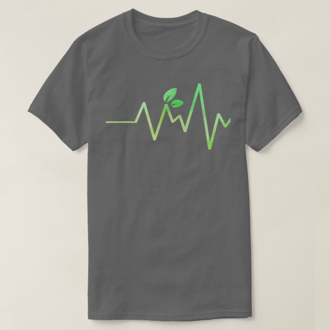 T-shirt Funny Heartbeat végétalien activisme végétarien Vé (Design devant)