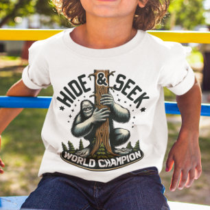 T-shirt Funny Hide & Seek Champion du Monde Bigfoot T-Shir