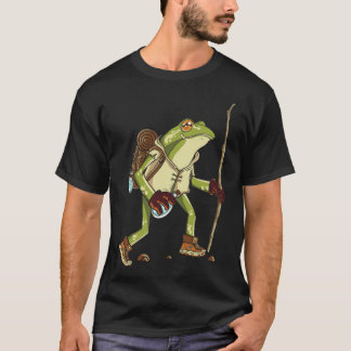 T-shirt Funny Hiking Frog (1) 
