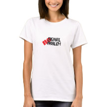 Funny Hiking Shirt No Signal No Problem red