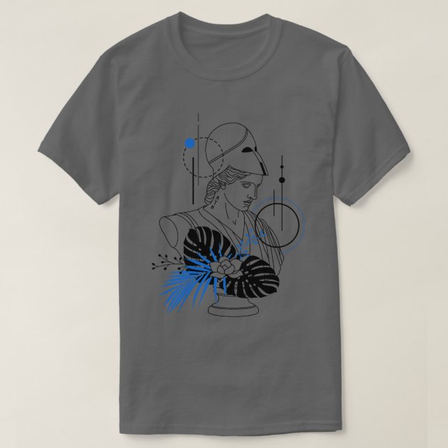 T-shirt Funny Hipster Déesse grecque Athena Roman Dieu Min (Design devant)