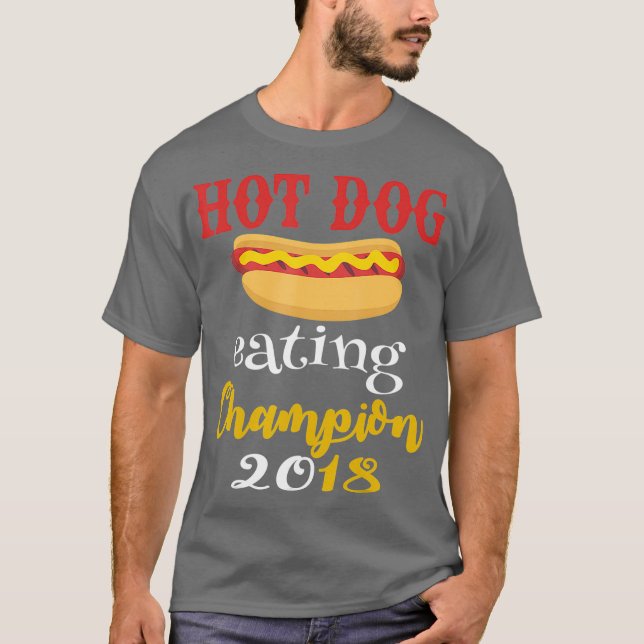 T-shirt Funny Hot Dog Mating Champion du Concours 2018 (Devant)