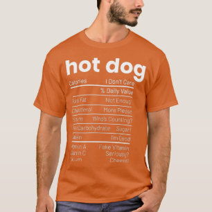 T-shirt Funny Hot Dog Nutrition Facts Anti Vegan Funny