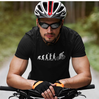 T-shirt Funny Human Cycling Evolution Athlete Bike Cyclist