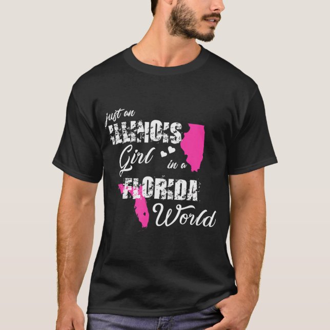 T-shirt Funny Illinois est juste une fille de l'Illinois d (Devant)