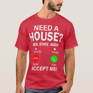 T-shirt Funny Immobilier Agent Propriété Maison Vendeur Ca