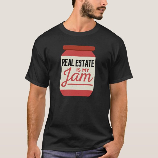 T-shirt Funny Immobilier est ma confiture (Devant)