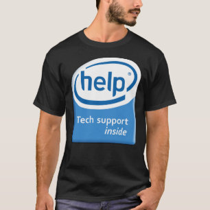 T-shirt Funny Intel Parody Logo Computer Tech Support Esse