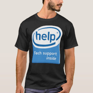T-shirt Funny Intel Parody Logo Computer Tech Support Esse