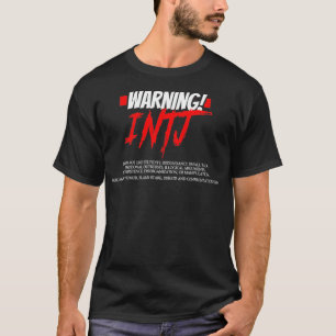 T-shirt Funny INTJ Avertissement Impatient Sarcastique Per