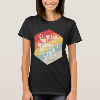 T-shirt Funny Introvertir social Batterie INFJ ISTP INFP I