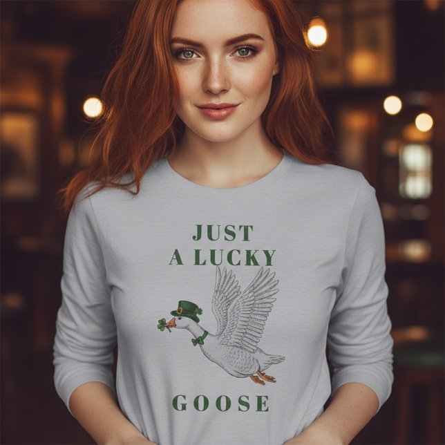 T-shirt Funny Irish St. Patrick's Day Just a Lucky Goose (Créateur téléchargé)