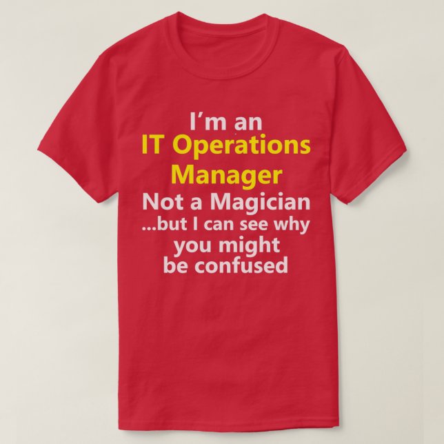 T-shirt Funny IT Manager Emploi Technologies de l'informat (Design devant)
