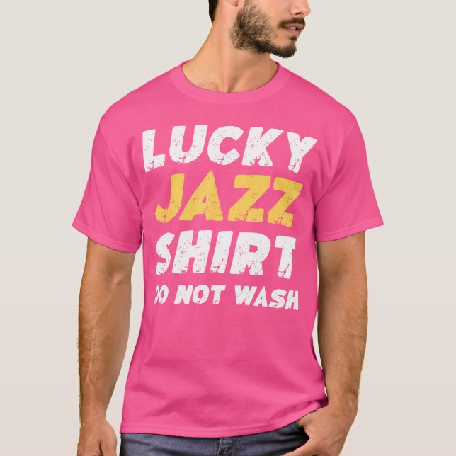 T-shirt Funny Jazz Lucky Jazz Shirt Ne Pas Laver (Devant)