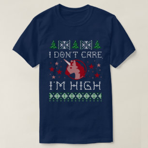 T-shirt Funny "Je ne m'en fiche pas, je suis en haut" Unic