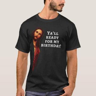 T-shirt Funny Jesus Happy Birthday Christmas Gift retro
