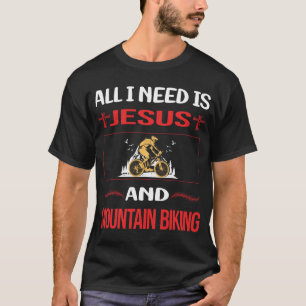 T-shirt Funny Jesus Mountain VTT MTB